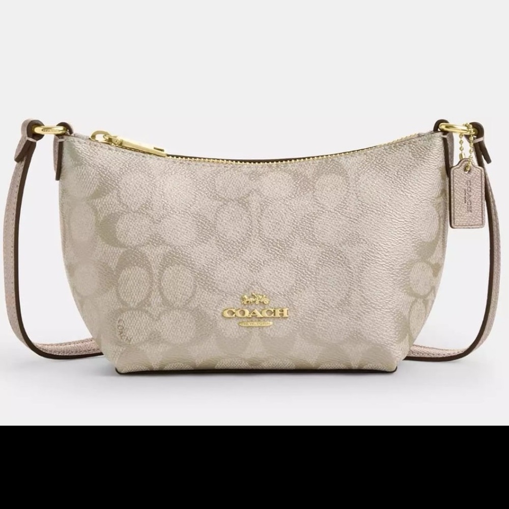Coach Champagne Zip Top Crossbody -CW338